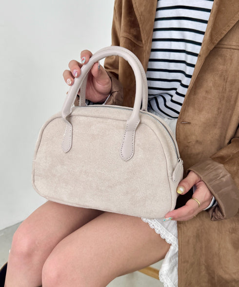 スウェードライクミニボストンバッグ | SL1256061 | アイボリー