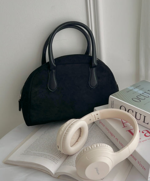 スウェードライクミニボストンバッグ | SL1256061 | ブラック