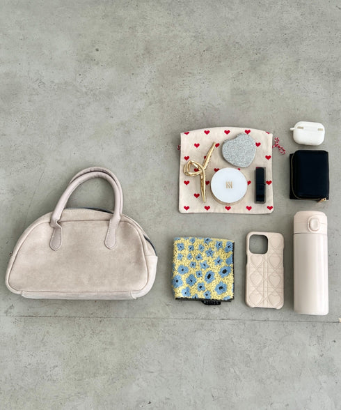 スウェードライクミニボストンバッグ | SL1256061 | アイボリー