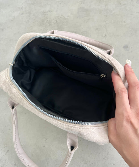 スウェードライクミニボストンバッグ | SL1256061 | アイボリー