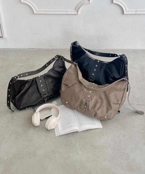 星スタッズPUショルダーバッグ | SL1256062 | モカ