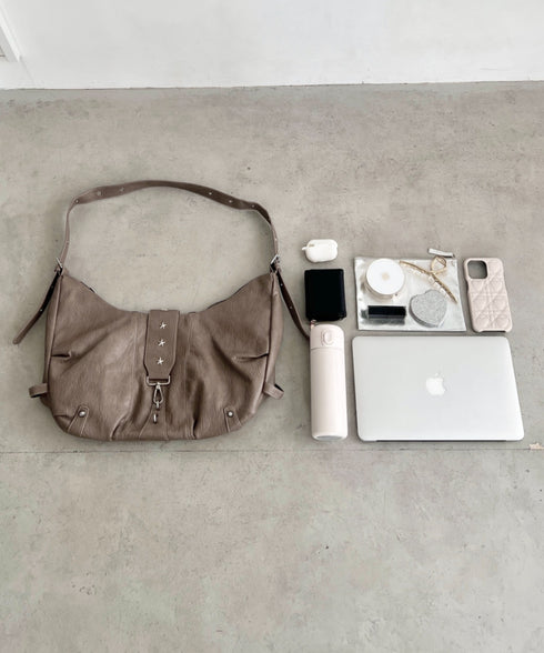 星スタッズPUショルダーバッグ | SL1256062 | モカ