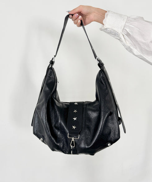 星スタッズPUショルダーバッグ | SL1256062 | ブラック