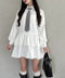 レースヘムフリルシャツワンピース | LO2253009 | ホワイト