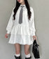 レースヘムフリルシャツワンピース | LO2253009 | ホワイト