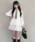 レースヘムフリルシャツワンピース | LO2253009 | ホワイト