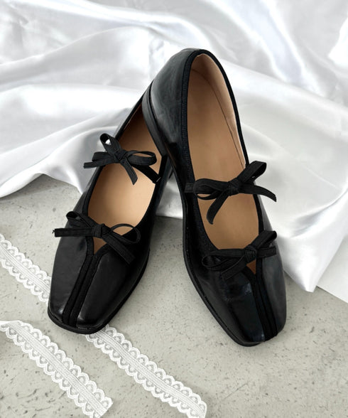 ダブルリボンスニーカーパンプス | LO3256025 | ブラック