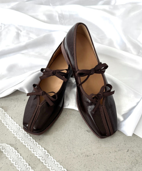ダブルリボンスニーカーパンプス | LO3256025 | ブラウン