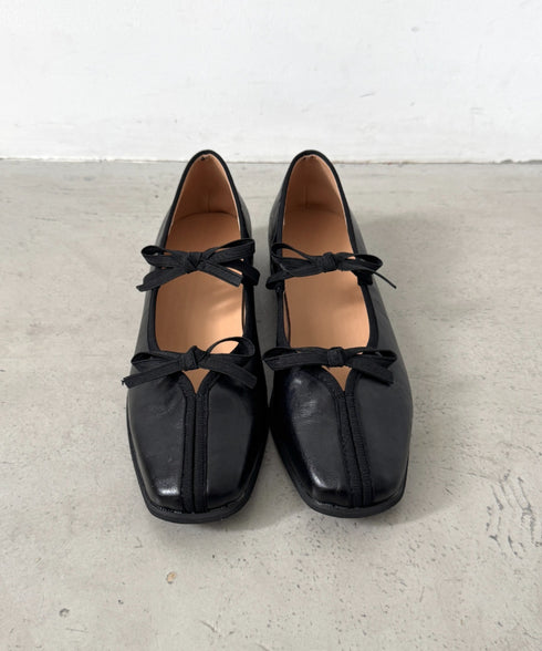 ダブルリボンスニーカーパンプス | LO3256025 | ブラック