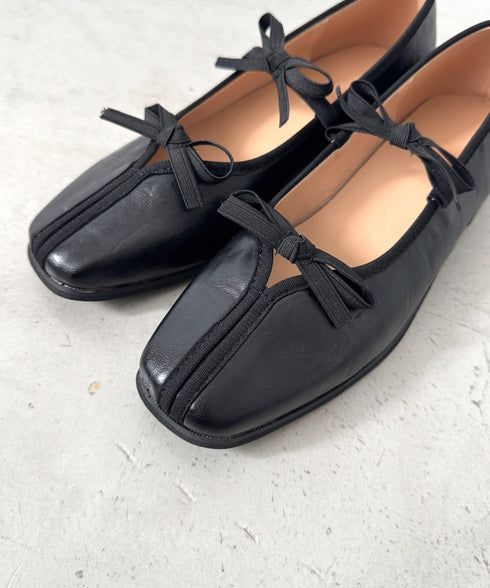 ダブルリボンスニーカーパンプス | LO3256025 | ブラック