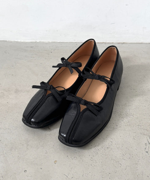 ダブルリボンスニーカーパンプス | LO3256025 | ブラック