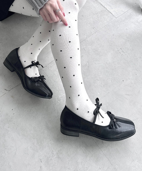 ダブルリボンスニーカーパンプス | LO3256025 | ブラック