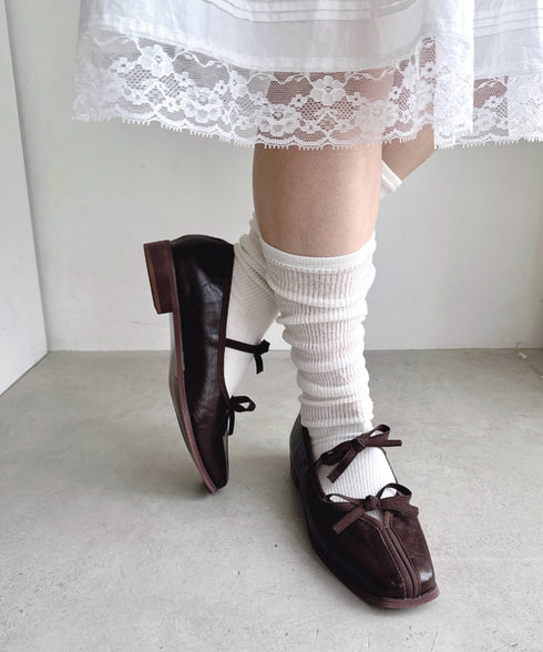 ダブルリボンスニーカーパンプス | LO3256025 | ブラウン