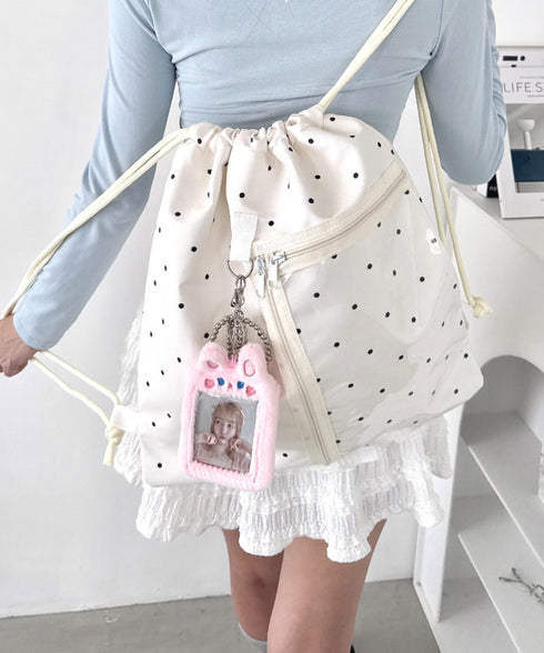 【ドット&スター】クリアポケットナップサック | LO1256030 | アイボリー