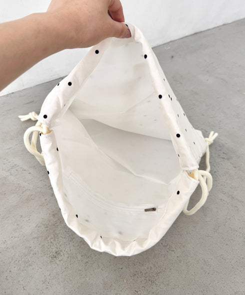 【ドット&スター】クリアポケットナップサック | LO1256030 | アイボリー