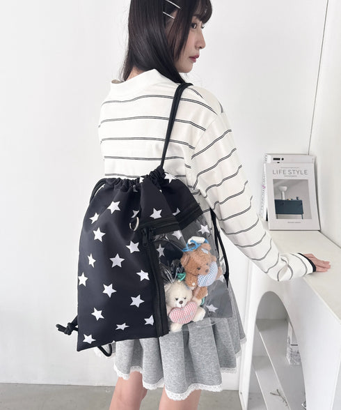 【ドット&スター】クリアポケットナップサック | LO1256030 | その他1