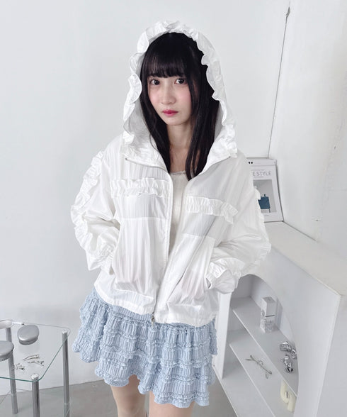 フリルフードブルゾン | LO2253011 | ホワイト