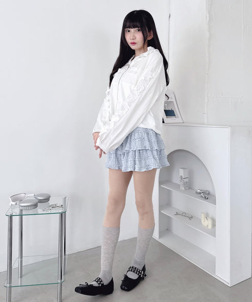 フリルフードブルゾン | LO2253011 | ホワイト