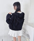 フリルフードブルゾン | LO2253011 | ブラック