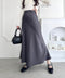 サテンマーメイドスカート | LO2256027 | チャコールグレー