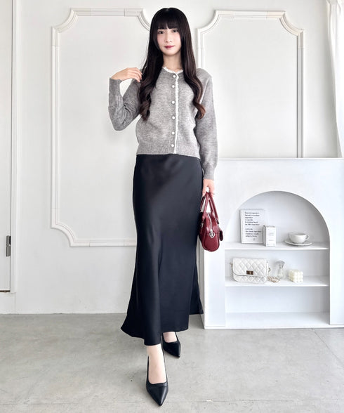サテンマーメイドスカート | LO2256027 | ブラック