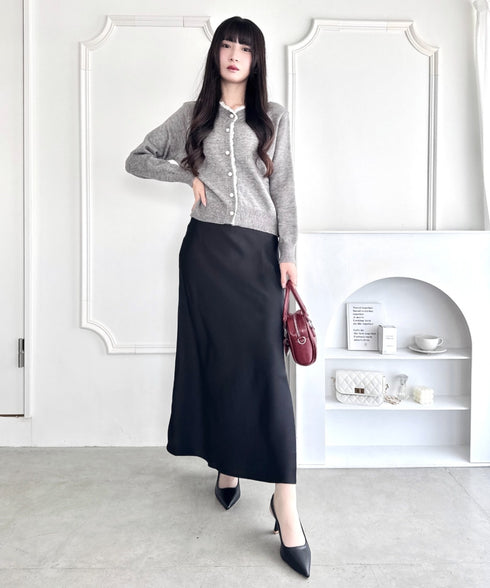 サテンマーメイドスカート | LO2256027 | ブラック