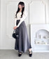 サテンマーメイドスカート | LO2256027 | チャコールグレー