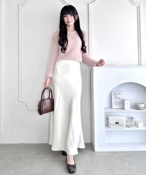 サテンマーメイドスカート | LO2256027 | アイボリー