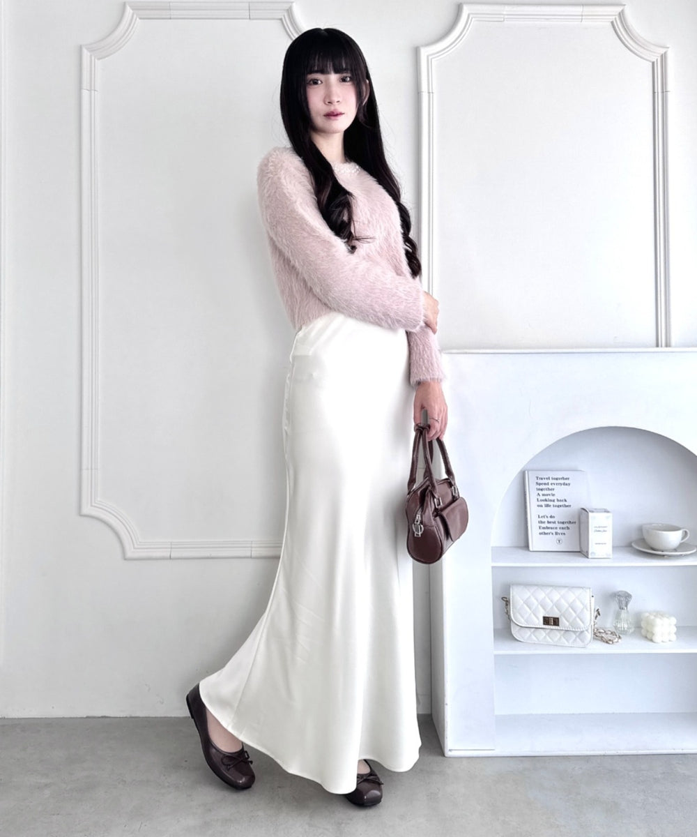サテンマーメイドスカート | LO2256027 | アイボリー – Outfitter lab