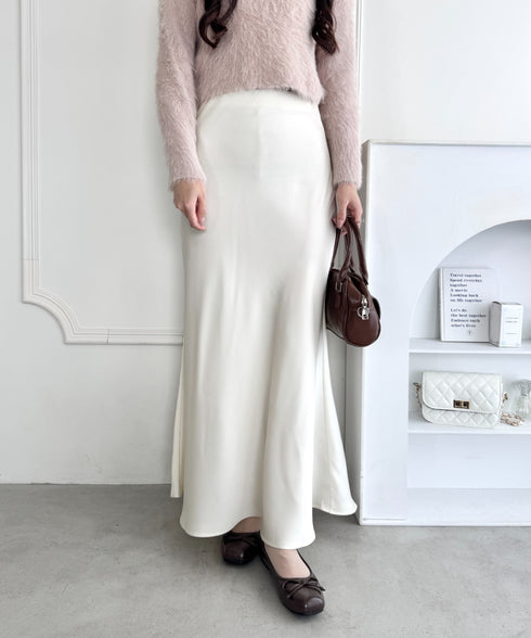 サテンマーメイドスカート | LO2256027 | アイボリー