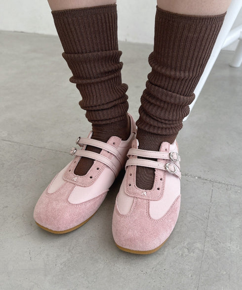 ダブルストラップバレエスニーカー | LO3256034 | ピンク