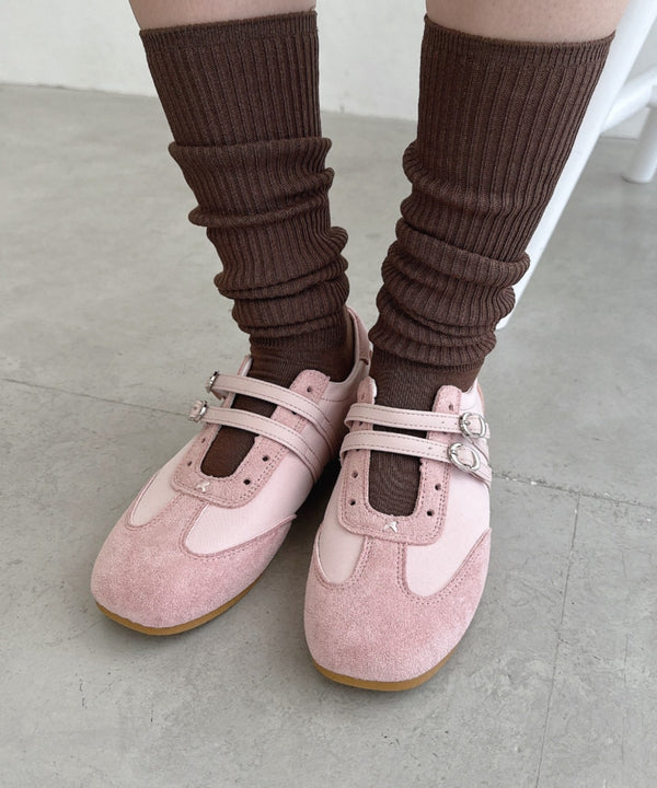 ダブルストラップバレエスニーカー | LO3256034 | ピンク