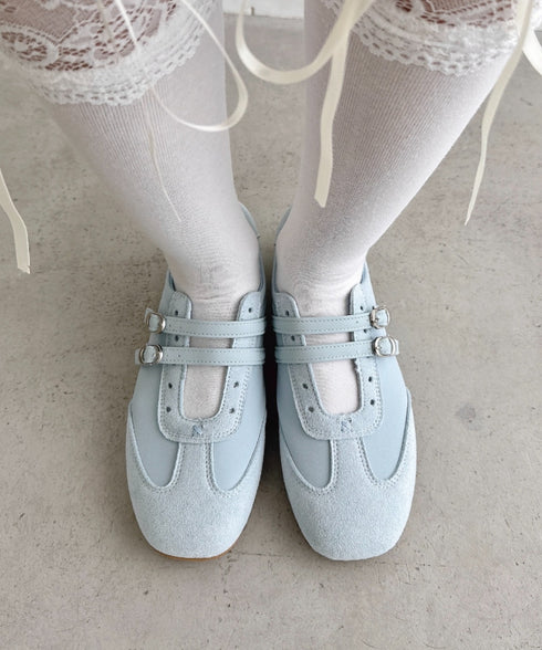 ダブルストラップバレエスニーカー | LO3256034 | ライトブルー