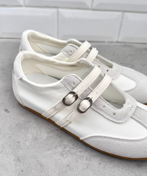 ダブルストラップバレエスニーカー | LO3256034 | アイボリー