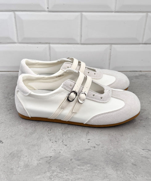 ダブルストラップバレエスニーカー | LO3256034 | アイボリー