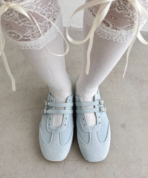 ダブルストラップバレエスニーカー | LO3256034 | ライトブルー