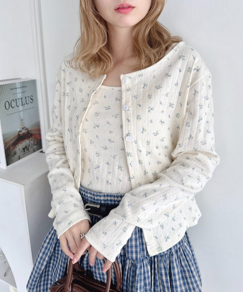 【2点SET】フラワープリントカーディガン+キャミソール | LO2253015 | アイボリー