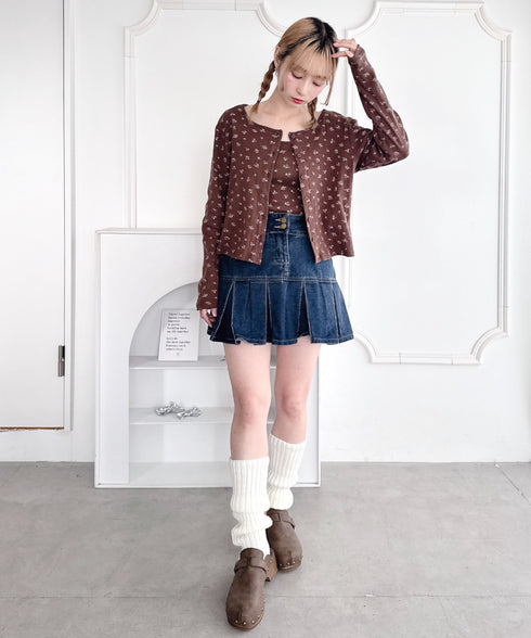 【2点SET】フラワープリントカーディガン+キャミソール | LO2253015 | ブラウン