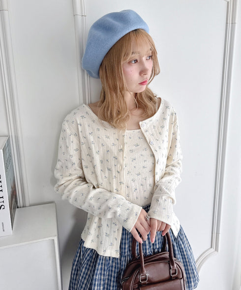 【2点SET】フラワープリントカーディガン+キャミソール | LO2253015 | アイボリー