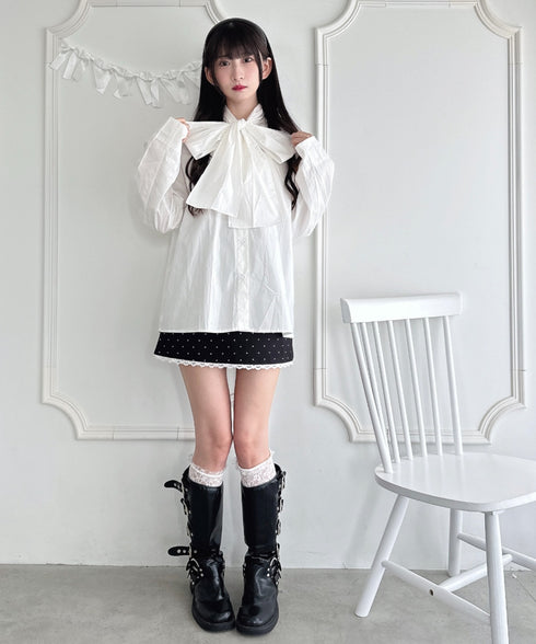 ボリュームリボンボウタイブラウス | LO2253017 | ホワイト