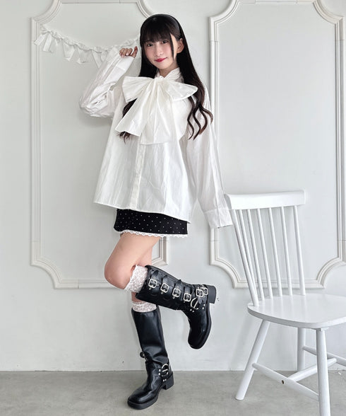 ボリュームリボンボウタイブラウス | LO2253017 | ホワイト