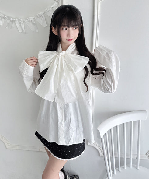 ボリュームリボンボウタイブラウス | LO2253017 | ホワイト