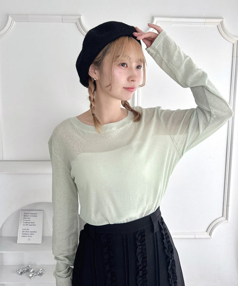 ルーズシアートップス | LO2253018 | ライトグリーン