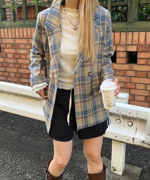 チェックテーラードジャケット | SL2253021 | ブルー