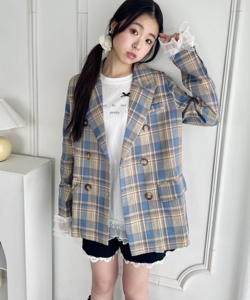 チェックテーラードジャケット | SL2253021 | ブルー