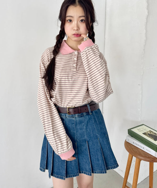 バイカラーラガーシャツトップス | SL2253022 | ピンク