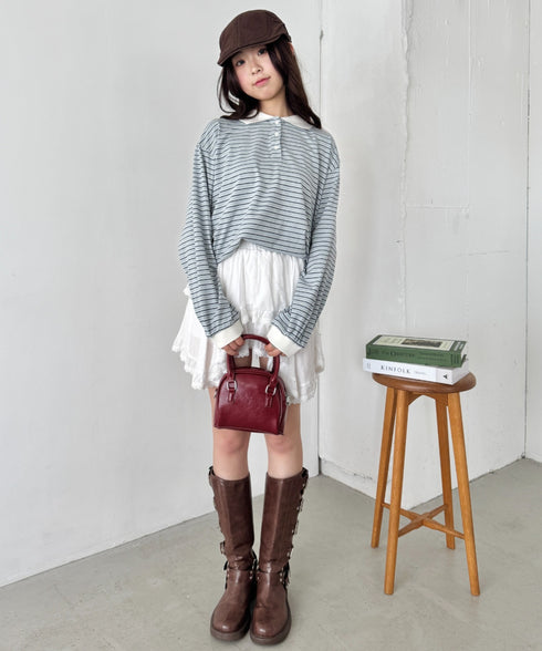 バイカラーラガーシャツトップス | SL2253022 | ライトブルー