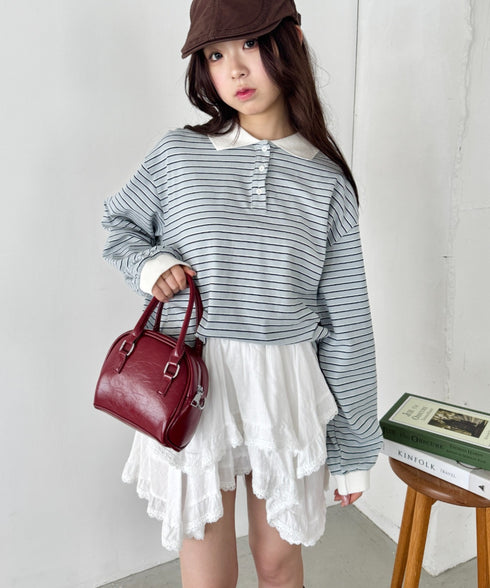 バイカラーラガーシャツトップス | SL2253022 | ライトブルー