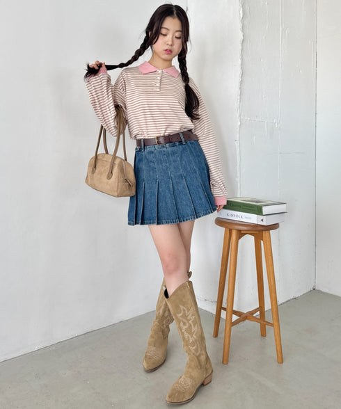 バイカラーラガーシャツトップス | SL2253022 | ピンク