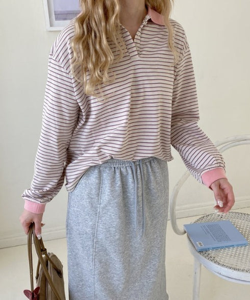 バイカラーラガーシャツトップス | SL2253022 | ピンク